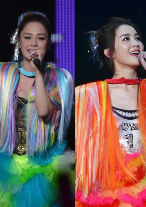 twins组合最近经常开演唱会，唱功毋庸置疑，但是服装实在是差强人意，审美还停留