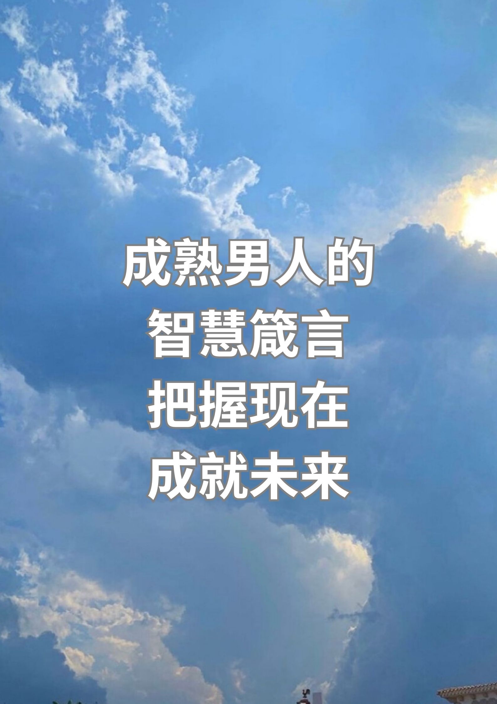 成熟男人的，智慧箴言，把握现在，成就未来