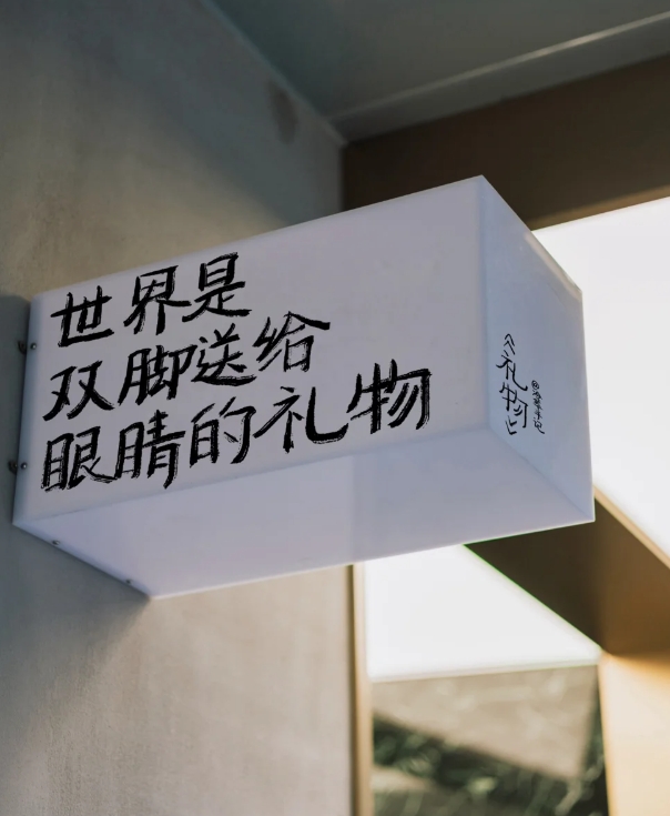 世界是礼物啊，快走出去用眼睛签收吧。

双脚带着我们走出去，把世界这个大大的礼物