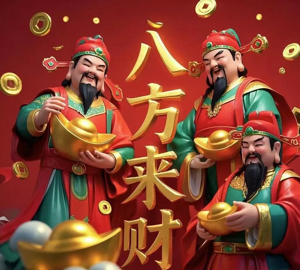 接不接？
财神爷带着八方财富到你家了，你们全家人、2025年以后，福星高照 、财