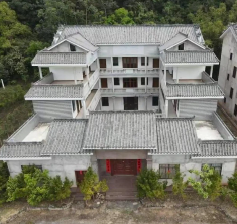 广西玉林，当地一处空地上，突然建起来两座别墅，村民怀疑两栋别墅未批先建，于是进行