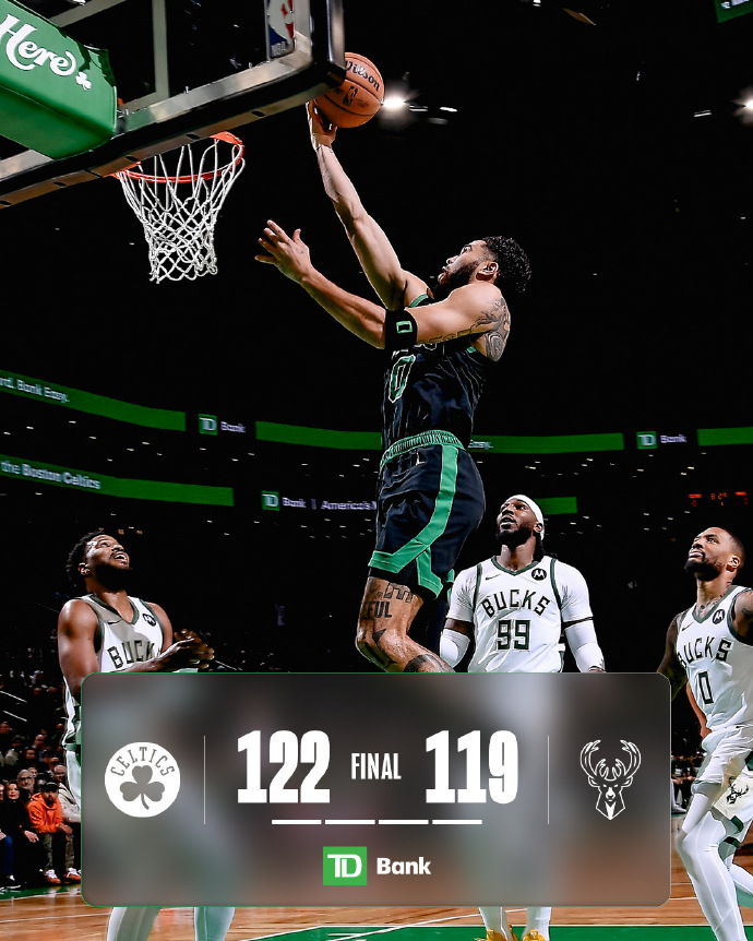 NBA东部前二的对战，

字母哥缺阵，

利指导大战双探花！

凯尔特人猛了三节