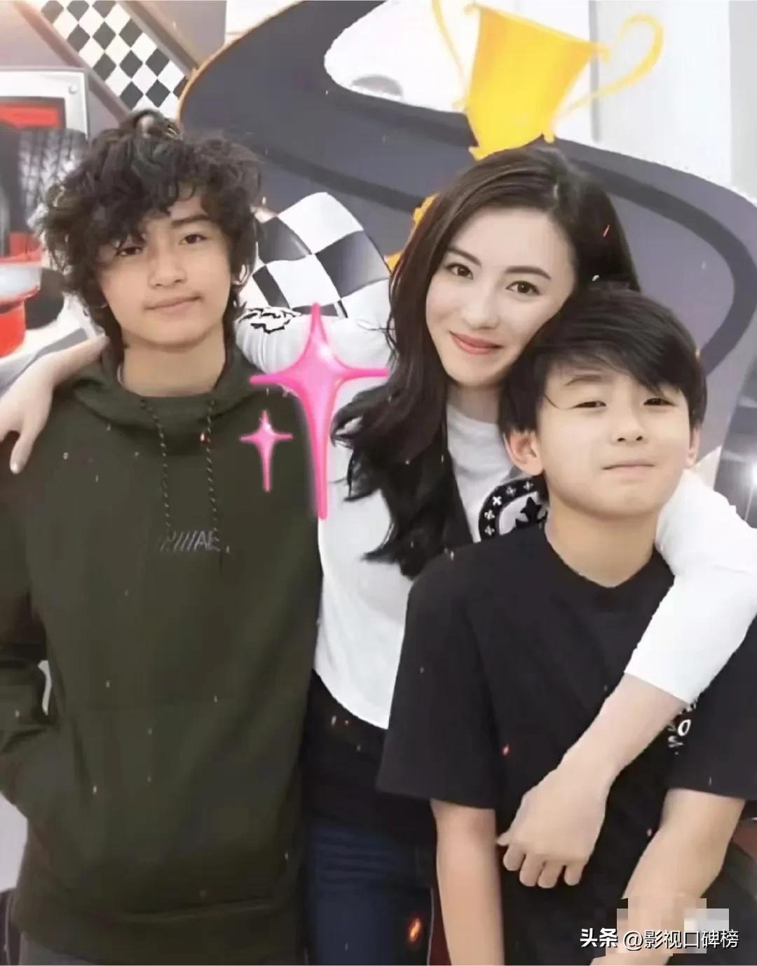 张柏芝二儿子正脸曝光，14岁小Q不像谢霆锋像舅舅