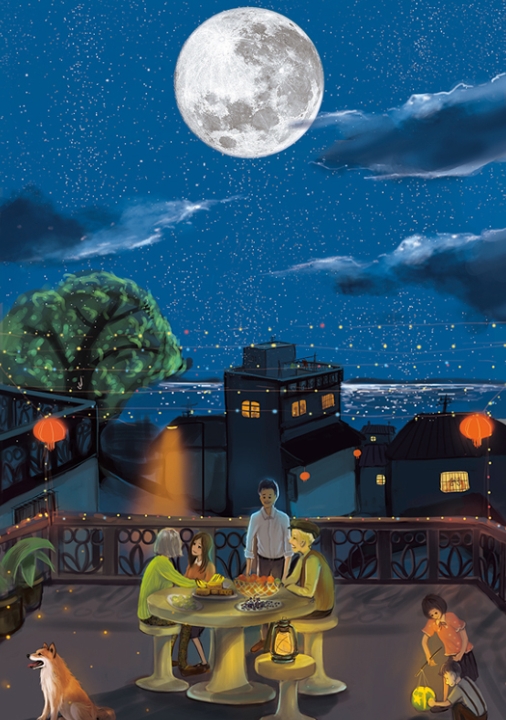 中秋节是团圆日，今年的中秋节翩翩而至，可是我无法回家跟妻子团圆了，只有相互理解和