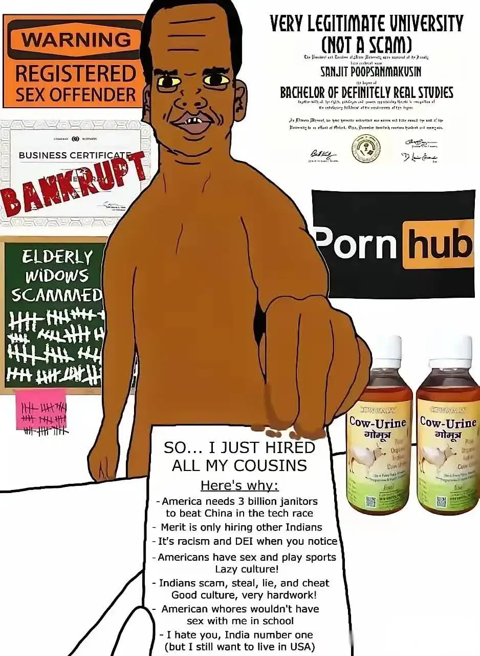 自从引进了一大堆印度移民以后，美国的白人破防了，开始狂喷印度移民。

人家本来要