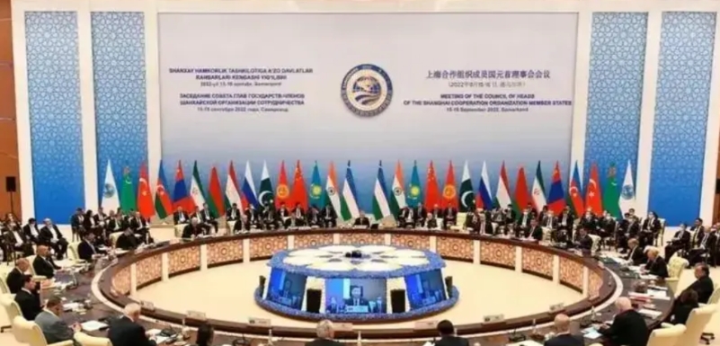 上合组织在巴基斯坦的政府首脑会议唯有印度降级参加，而关于将中国一带一路列入联合公