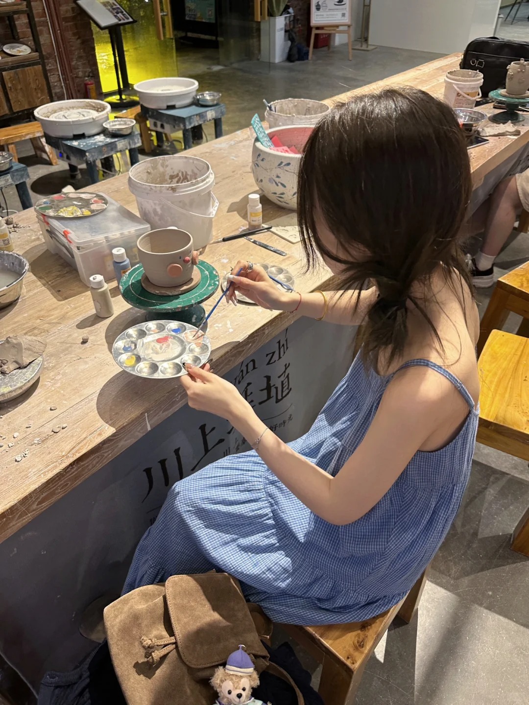 做了一个面包超人的杯子
一个月之后才能拿 期待成品!!