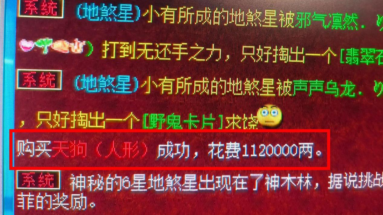 梦幻西游：天狗价格崩了，112W买到人形天狗，还是洗好升到30级的