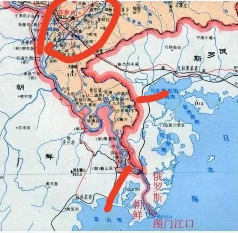 关于图门江出海口问题的再思考！
如果与俄罗斯和朝鲜置换土地获得图门江出海口方案长