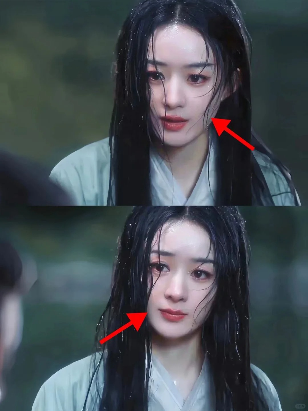 没人觉得这个底妆真的很过分吗。。。
昨晚追剧与凤行，除了对颖宝的绝世美颜感到惊艳