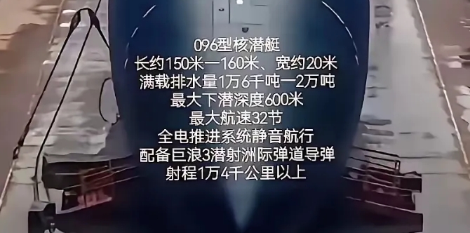 096战略核潜艇真的来了？！

据网络相关消息，我国新一代战略核潜艇--096型