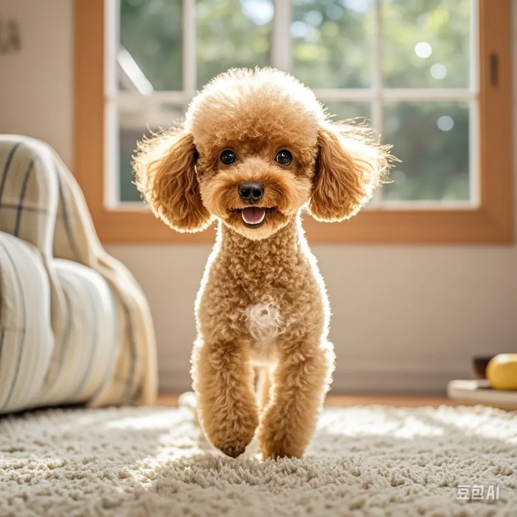 我家小泰迪就像一个毛茸茸的小团子