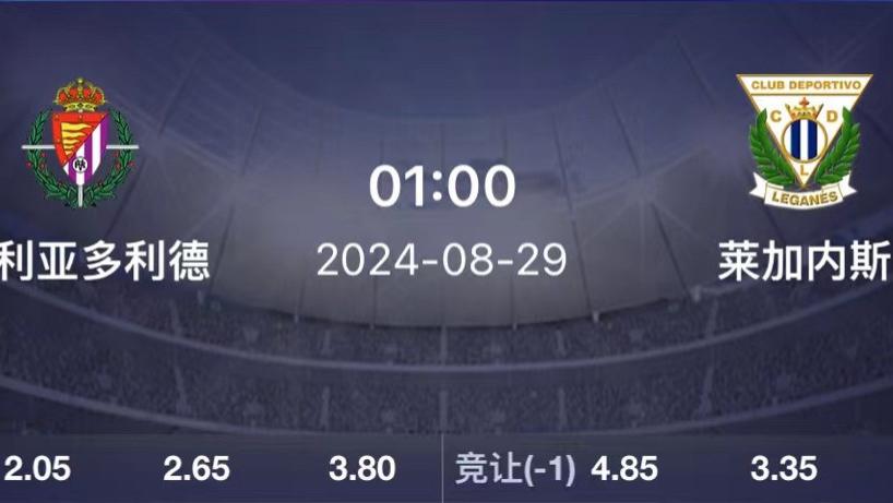 8.28精选两场赛事分析：巴拉多利德VS莱加内斯 贝尔格莱德红星VS博德闪耀