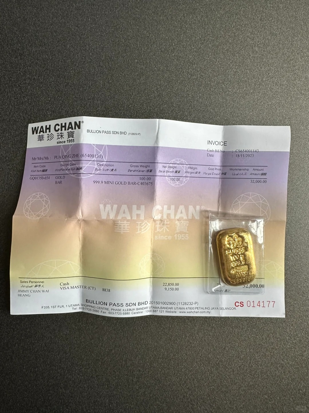 闲置黄金出售
只限面交雪隆 吉隆坡区
Rm 36500