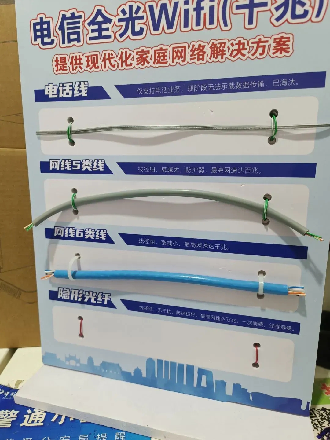 中国电信已经这么先进了吗？都有隐形光纤了