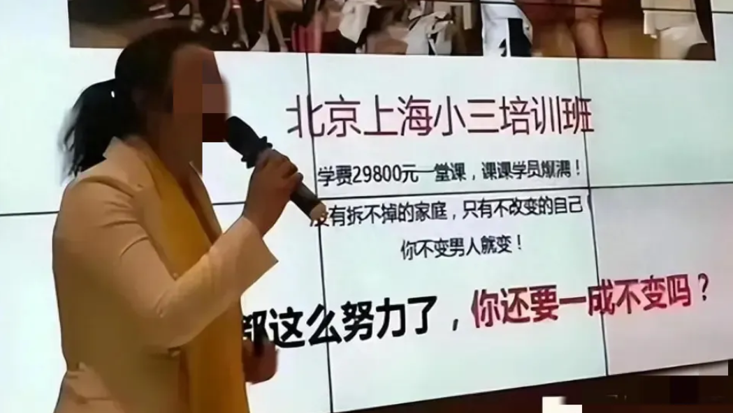 为了赚钱没有道德底线!江浙沪“小三”培训班，一节课2.98万，场场爆满，课堂上，