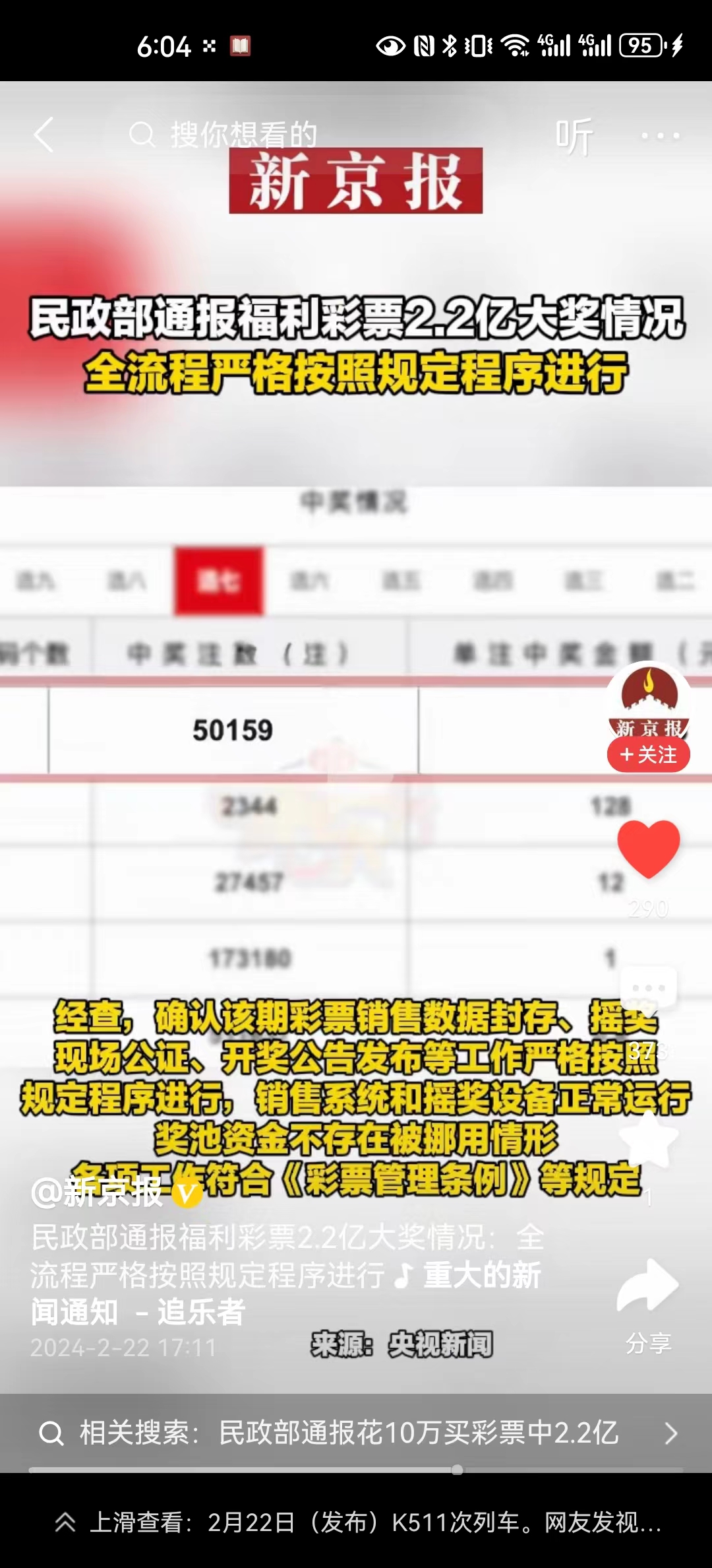 #官方通报2.2亿彩票事件#这一次的官方通报是由民政部发布的，而不是由南昌市或者