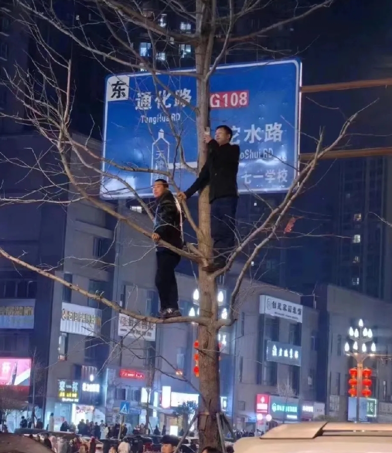溜达一圈他们还在上边，笑死了，这可能就是因为站的高看得远吧！但是一般人可是上不去
