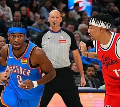 哈登缺席，亚历山大29分8助攻，雷霆主场大胜快船，NBA常规赛，雷霆主场迎战快船