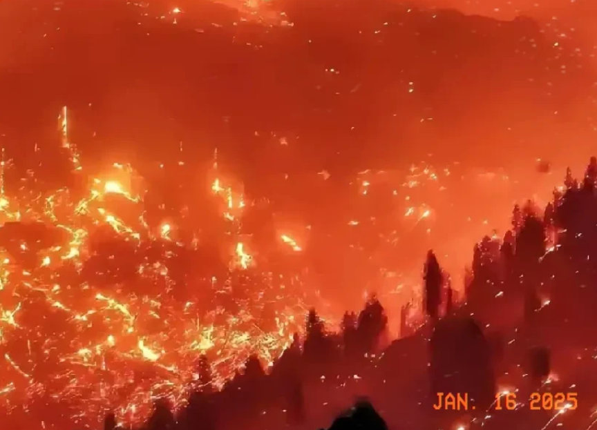 特大快讯！
美国传来新消息！
1月16日，洛杉矶的大火已经燃烧了好几天，据当地媒