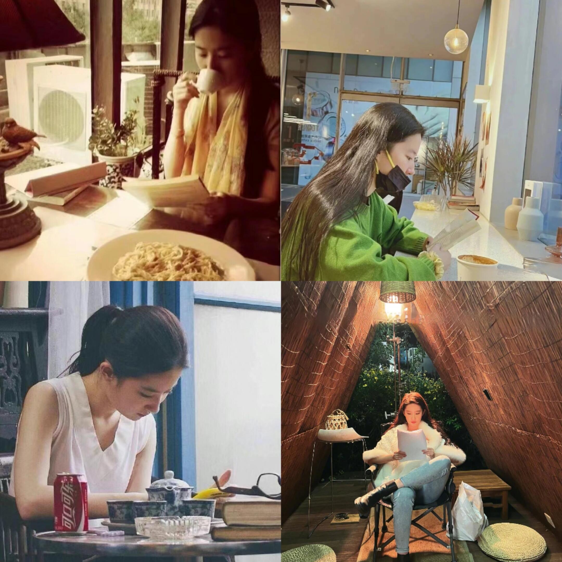 刘亦菲真的没少看书没少学习