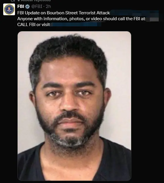 FBI全网征集制造恐袭的嫌疑人的信息