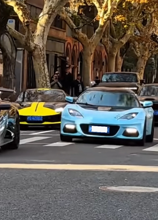 上海韩国人扎堆的地方，突然出现了大量上海豪车。
这些车在那附近转来转去，也不知道