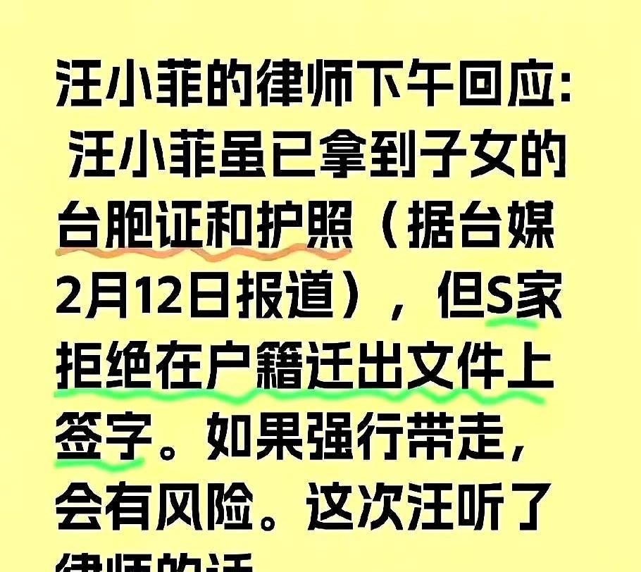 汪小菲和大S离婚后又出新反转！

律师爆料，表面上徐家人催着汪小菲接走孩子，实际