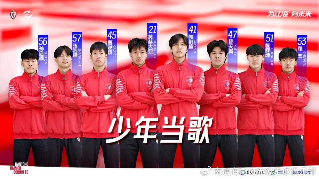 中乙：南通海门珂缔缘官宣，黄蒋大亚等8人上调一线队！
3月12日，中乙南通海门珂