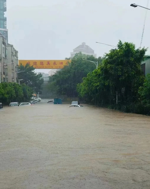今早广州又是大暴雨，看这水淹的，这又得多少车辆报废？

城市的下水道都没有规划好