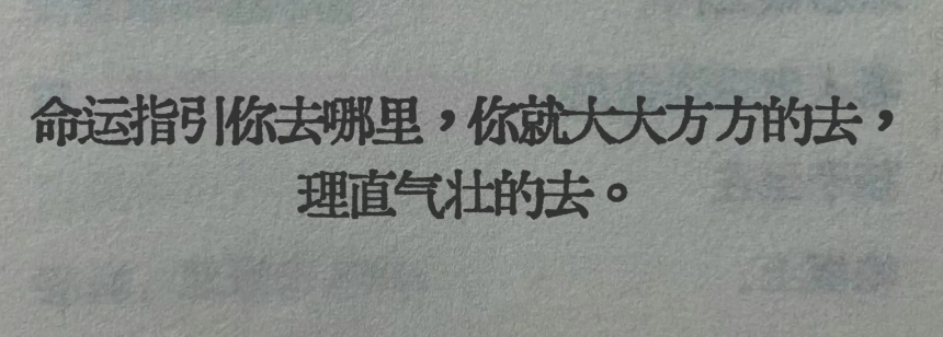 这句破防了，“命运指引你去哪里，你就大大方方的去，理直气壮的去。”