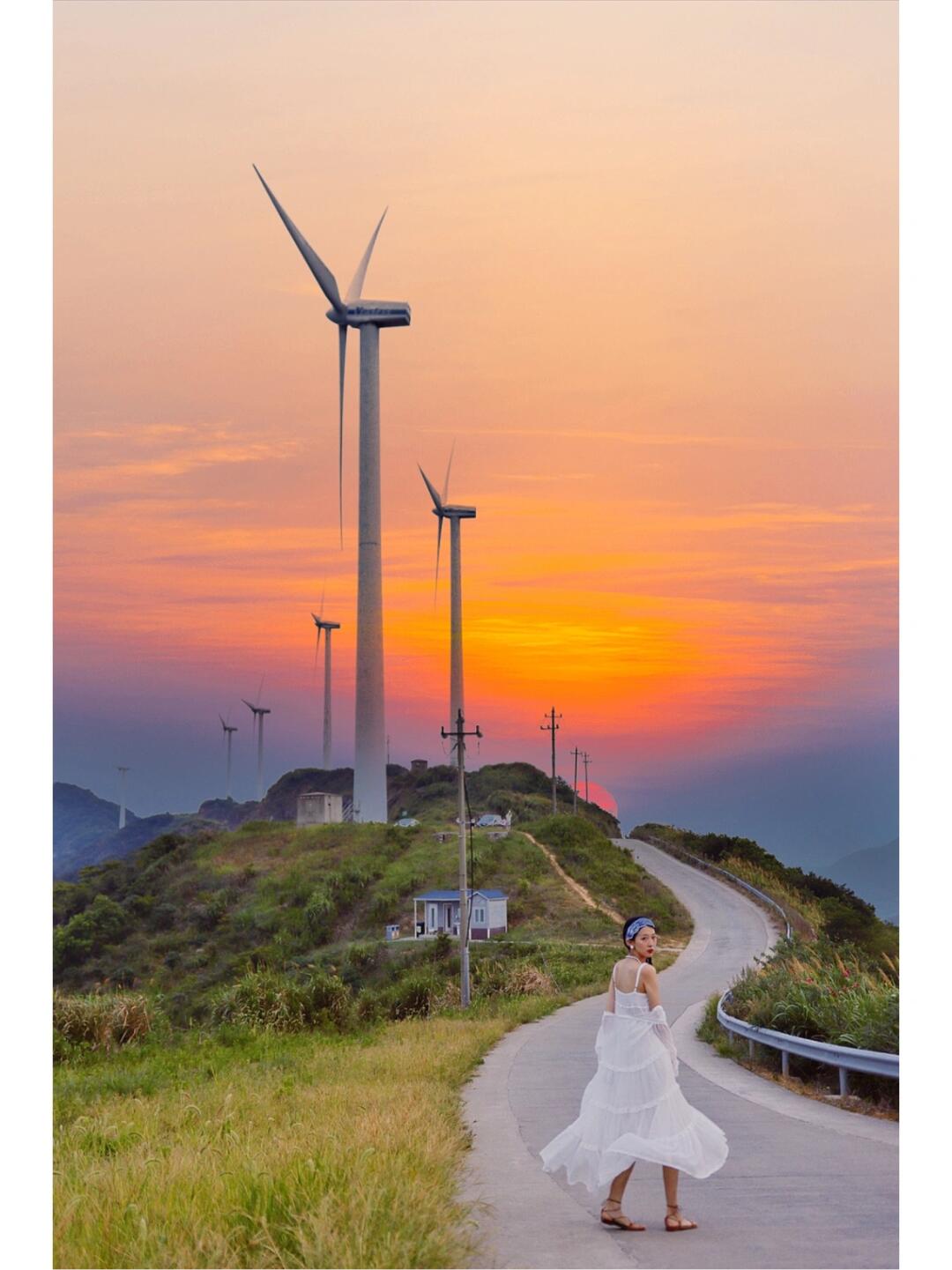 我在浙江舟山小众海岛看了一场“风车日落”