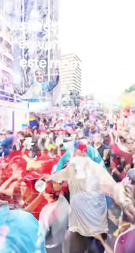 委内瑞拉这个事情很正常，有人支持就有人反对，马杜罗连任了，兴奋庆祝，自己亲自登场