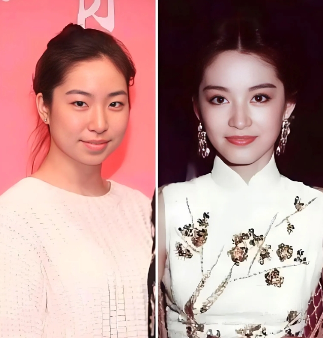 基因这东西真难说，2个女儿看起来很普通，完全不像林青霞。哪里都不像，只有发际线和
