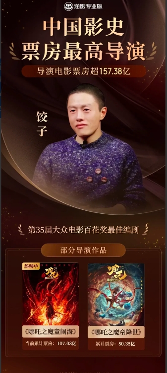 听说最近娱乐圈内大佬有人坐不住了，要围猎饺子导演，声称动画片导演不算导演，算游戏