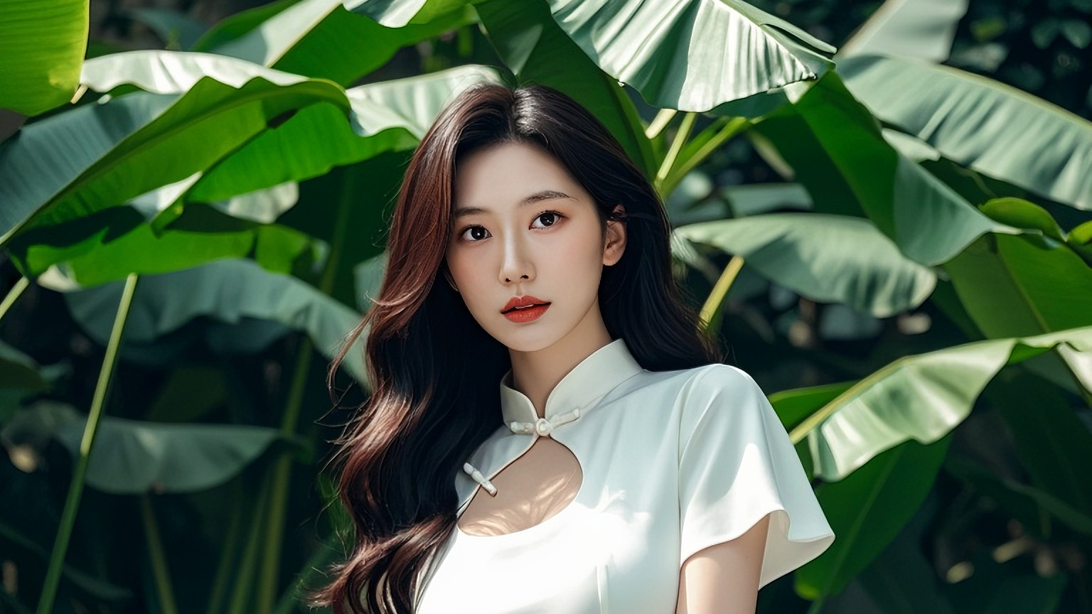 旗袍裹身，三分妩媚，七分典雅，步步生莲