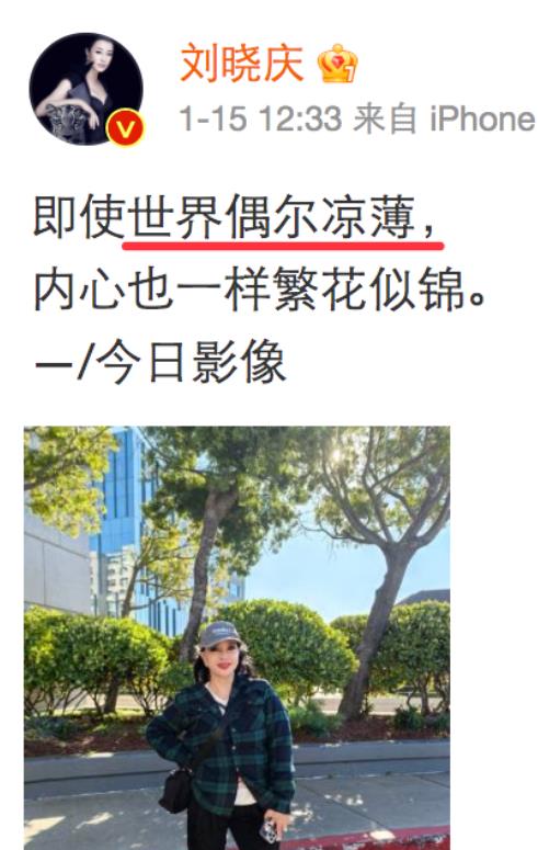 怪不得《一路繁花》发布会上，向太敢指着刘晓庆，让她闭嘴。
刘晓庆发微博，感叹世间