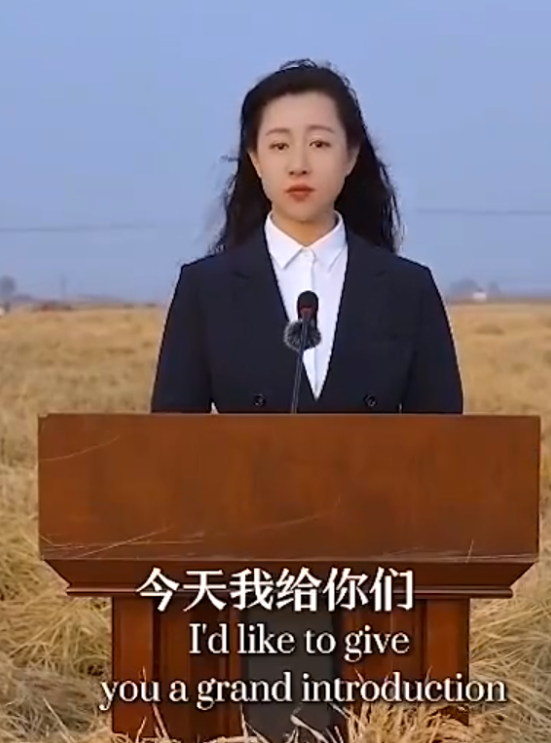 这个文旅局长火了！近日，沈阳于洪区文旅局副局长彭勃，一袭正装下稻田，用英语和东北