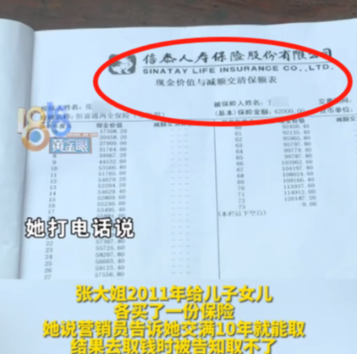 太无耻了！浙江，女子2011年买了2份“分红型保险”，10年交了23万保费！销售
