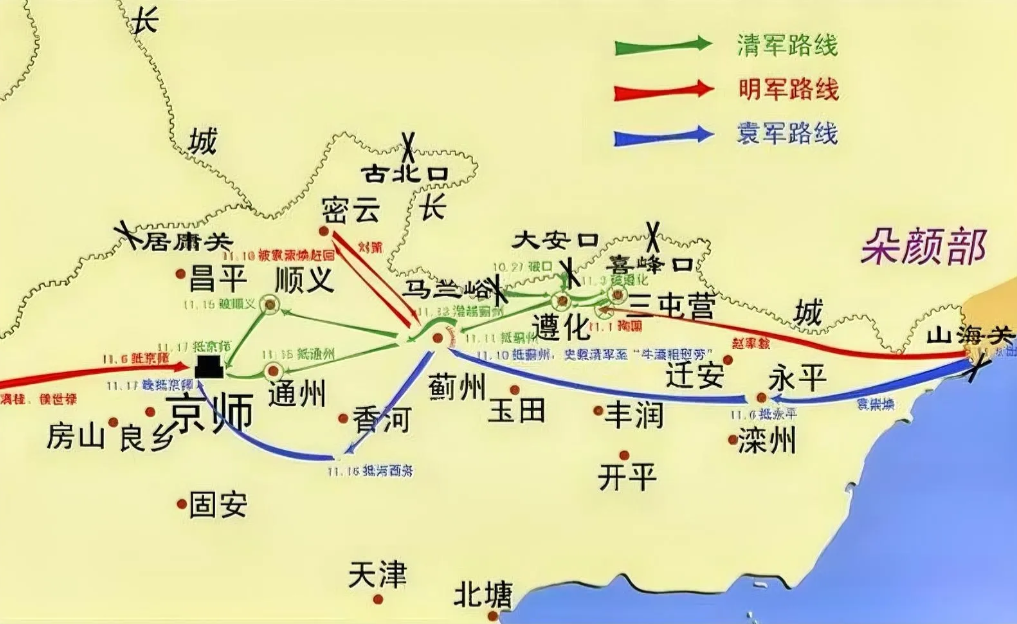 1629年皇太极突袭北京，为什么袁崇焕不拦截？

在大明与后金的激烈对抗中，明军