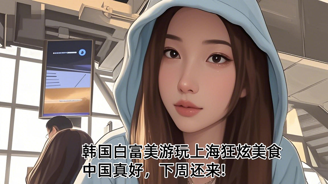 韩国白富美游玩上海狂炫美食：中国真好，下周还来!