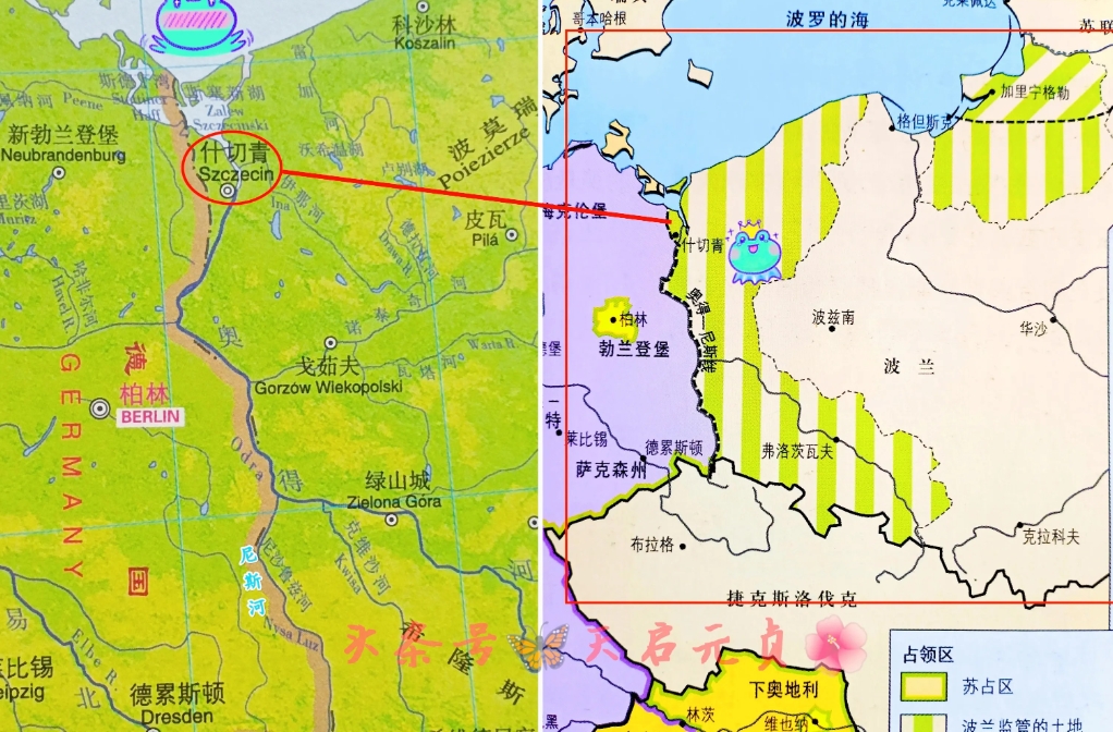 当我们看波兰和德国的地图时，会发现两国的边界非常的神奇：两国的边界基本上是以奥得