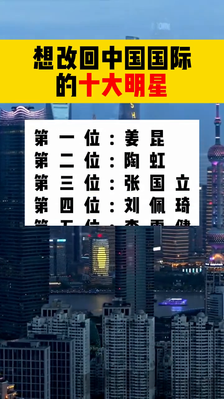 想改回中国国籍的十大明星。