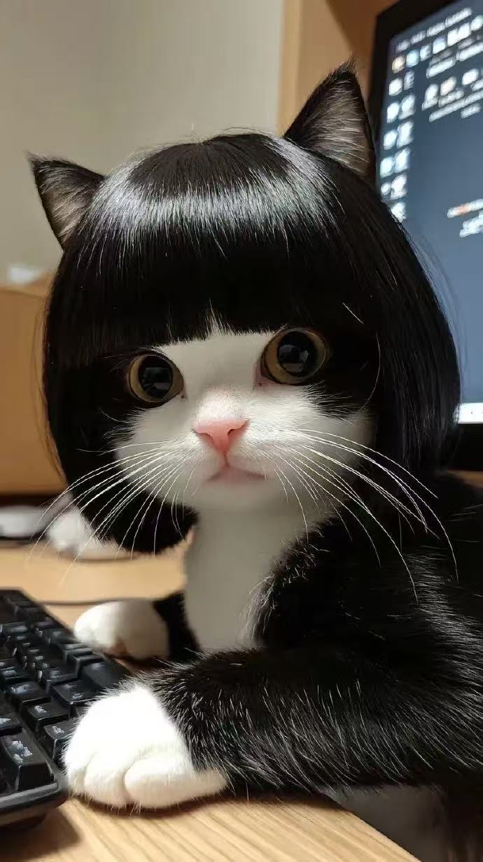 单身久了就连一只小猫咪都觉得眉清目秀的哈哈哈哈哈