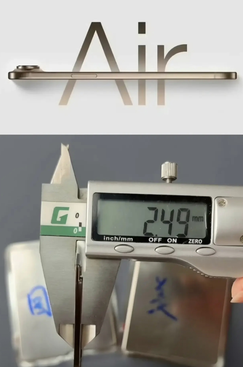 iPhone 17 Air销量稳了

2.49mm的电池，2900mAh其实不小