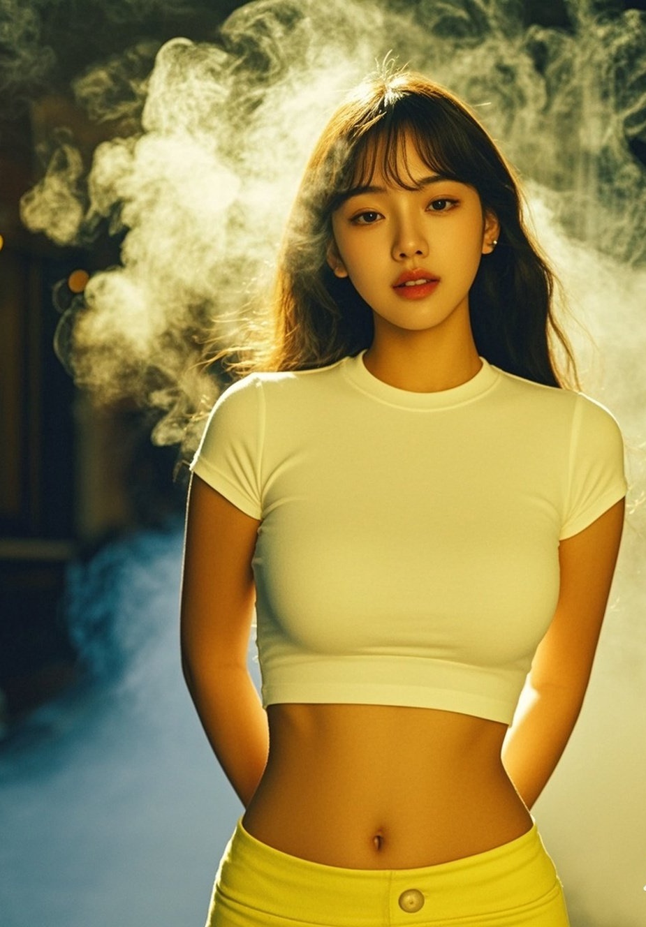 朦胧倩影裹轻纱，凹凸有致赛娇花