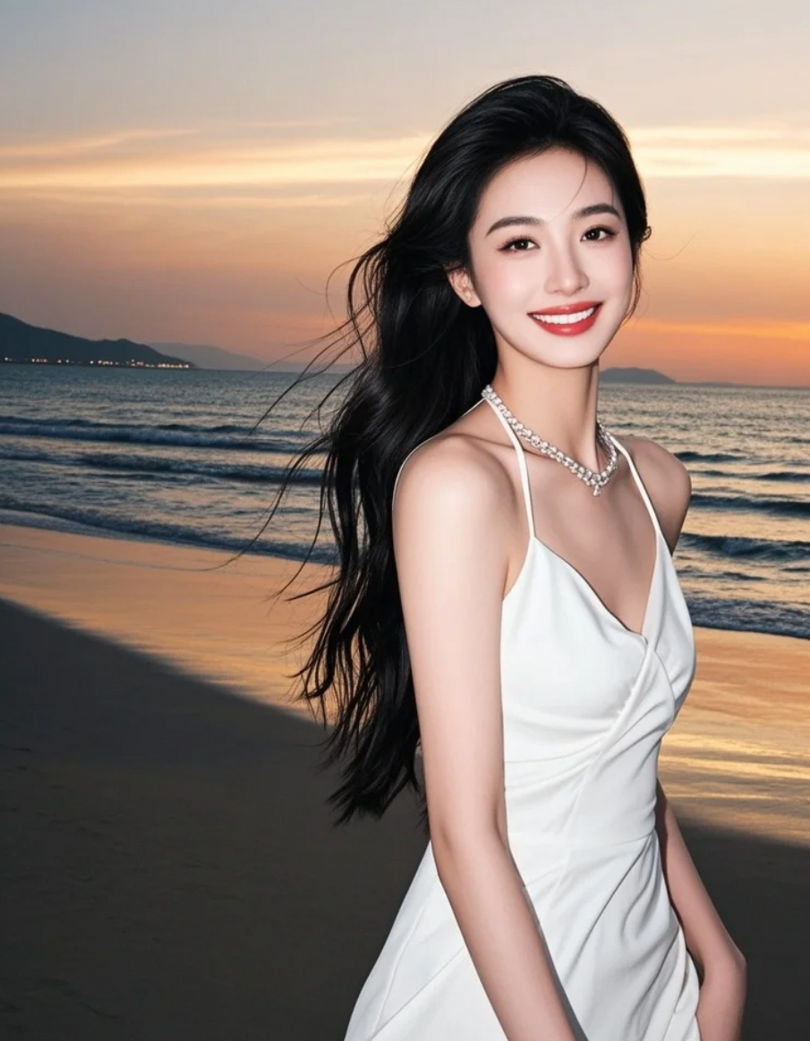 海风是信使，传递着长发与白裙的浪漫絮语