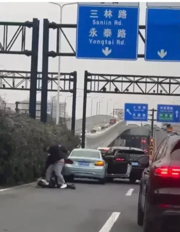 不是一家人，也并非儿子与继父的关系，而是现男友殴打前男友！今日下午，浦东新区杨高