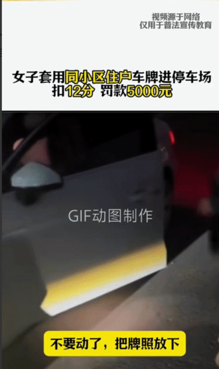 “聪明反被聪明误，占小便宜吃大亏。”
原牌车主进出小区肯定是有情况了，若有情况，