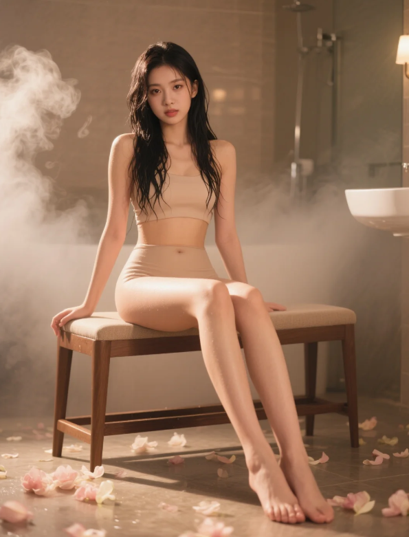 浴室写真展现傲人上围美女写真